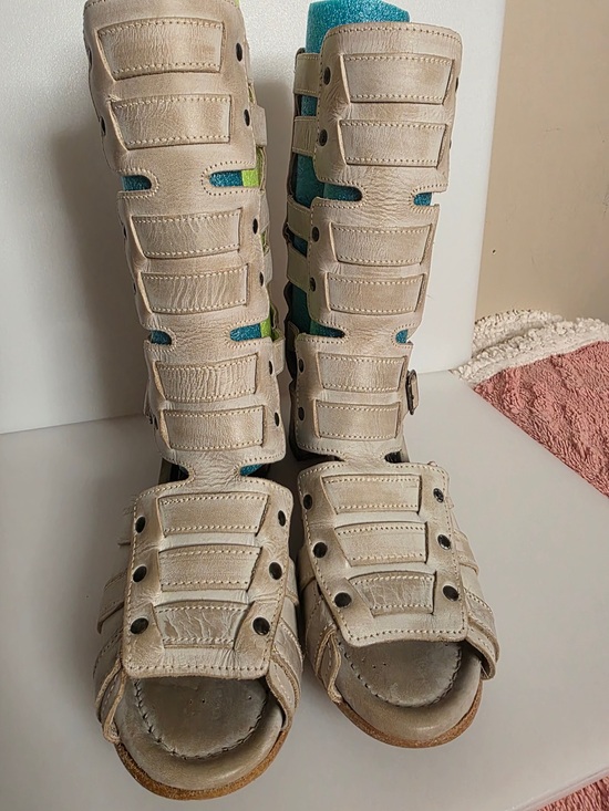 Freebird by Steven Shoes - Freebird by Steven ZANE Beige Gladiator Sandals with